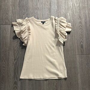 Express - Cream Short Sleeve Tee